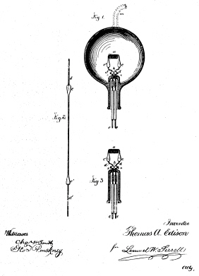 Patentschrift-Gluehbirne